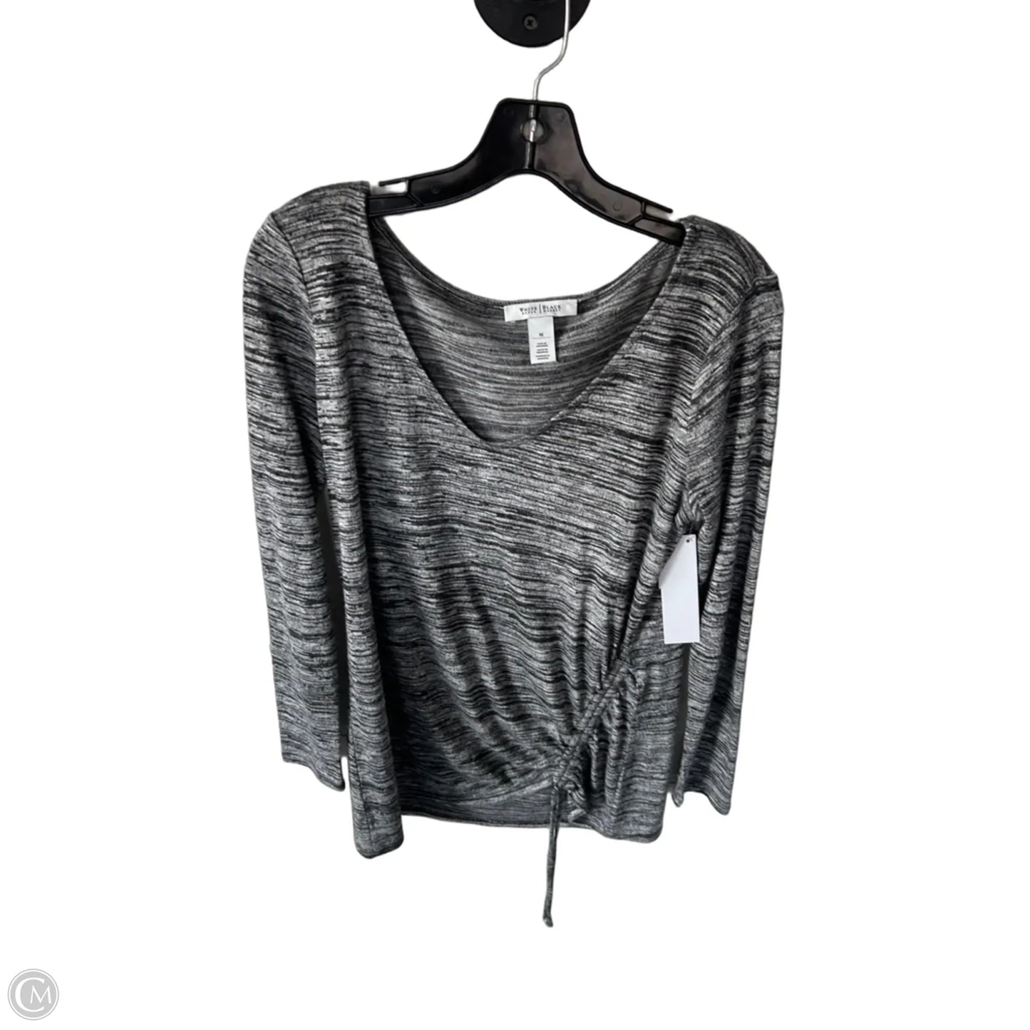 Top Long Sleeve By White House Black Market In Grey, Size: M