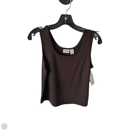 Top Sleeveless Basic By Chicos In Brown, Size: M