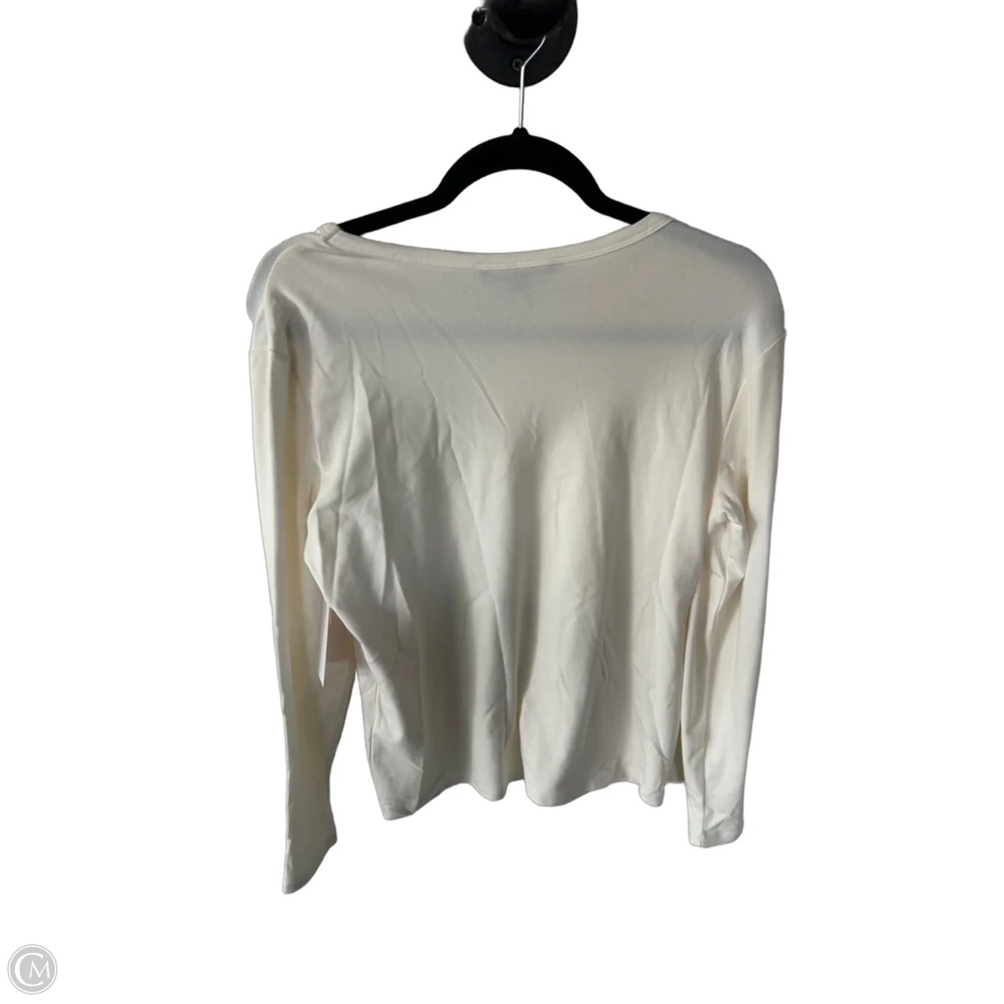 Top Long Sleeve Basic By Charlie B In Cream, Size: Xl