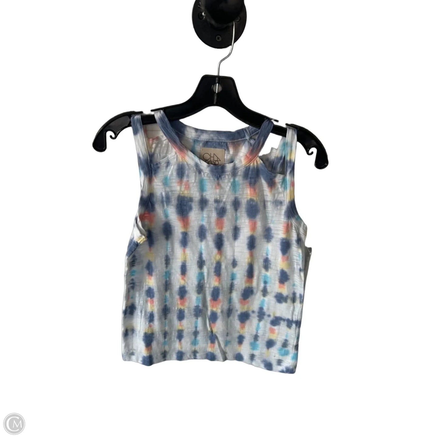 Top Sleeveless By Chaser In Blue & White, Size: S