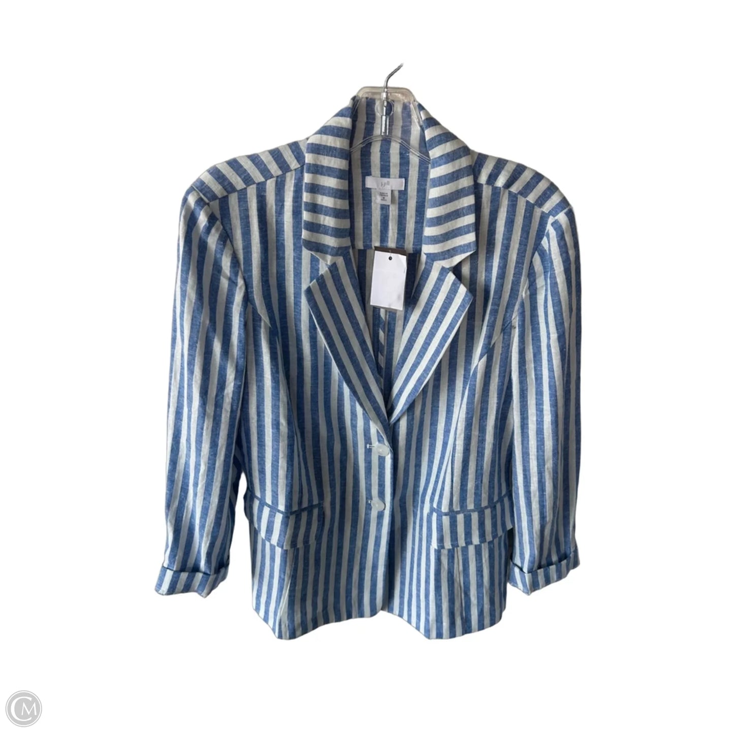 Blazer By J. Jill In Blue & White, Size: Mp