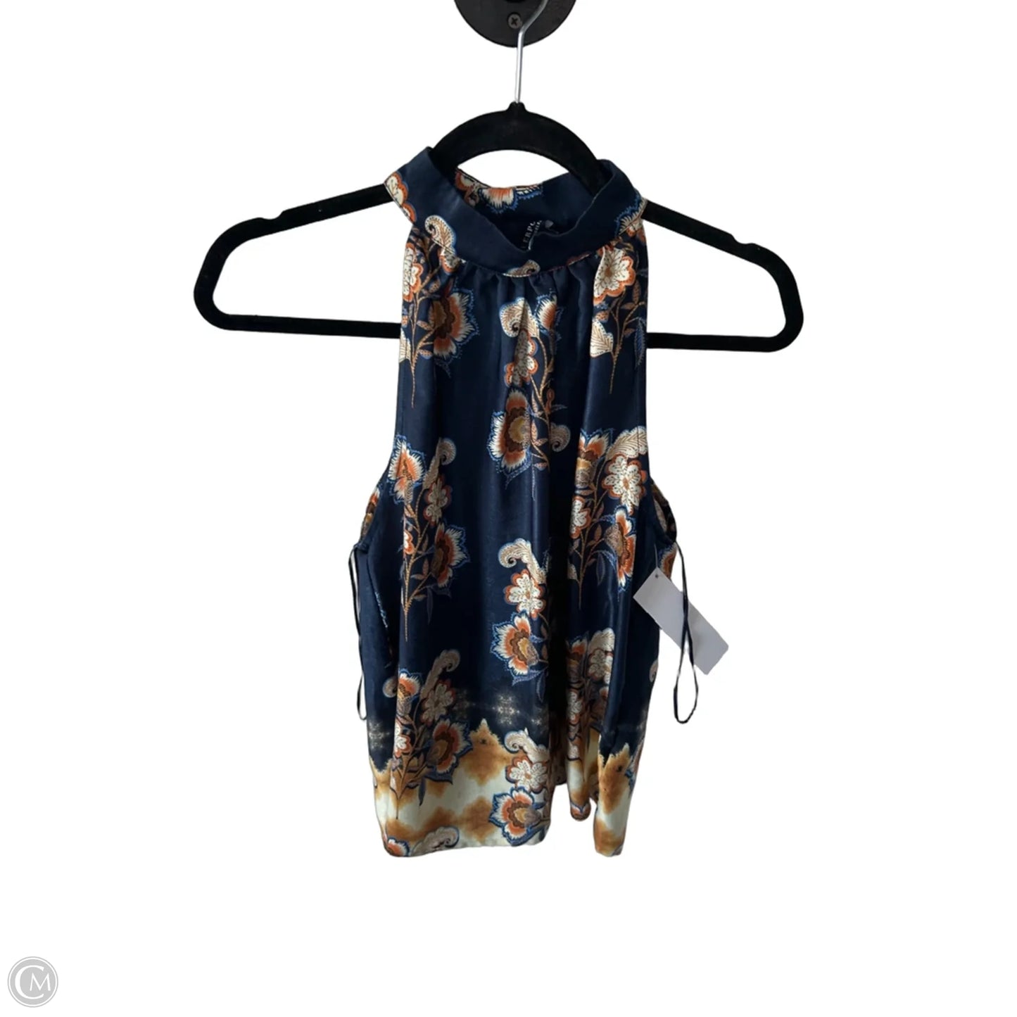 Top Sleeveless By Liverpool In Blue & Orange, Size: S
