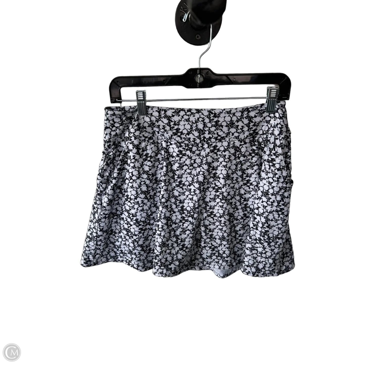 Athletic Skort By Adidas In Black & White, Size: S