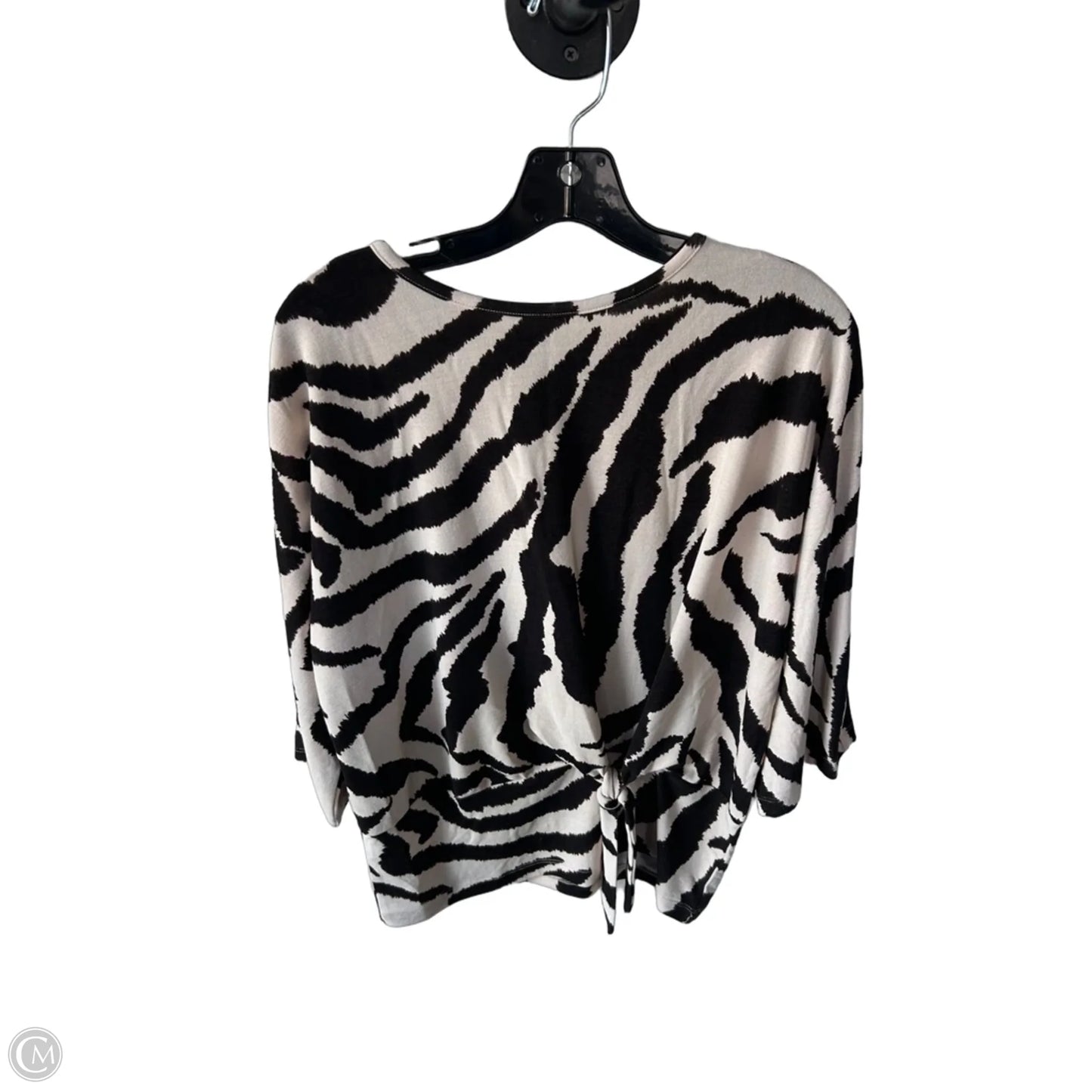 Top 3/4 Sleeve By Clara Sun Woo In Brown & Tan, Size: S