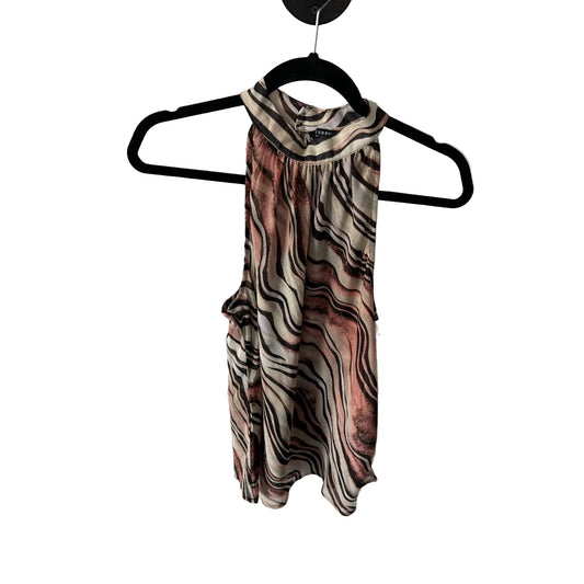 Top Sleeveless By Liverpool In Brown & Tan, Size: S