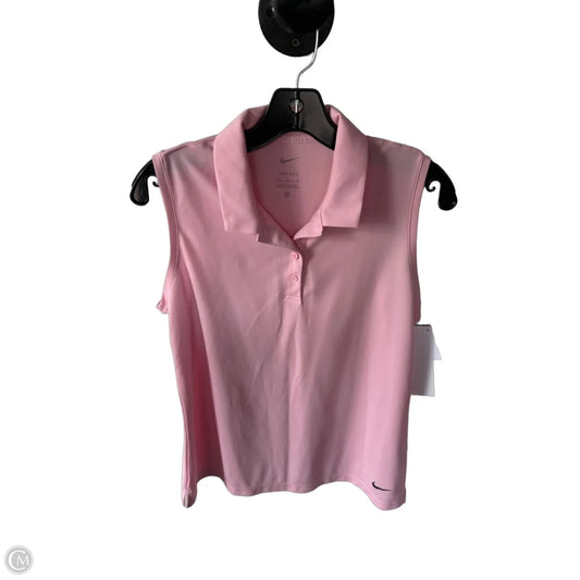 Athletic Tank Top By Nike In Pink, Size: M