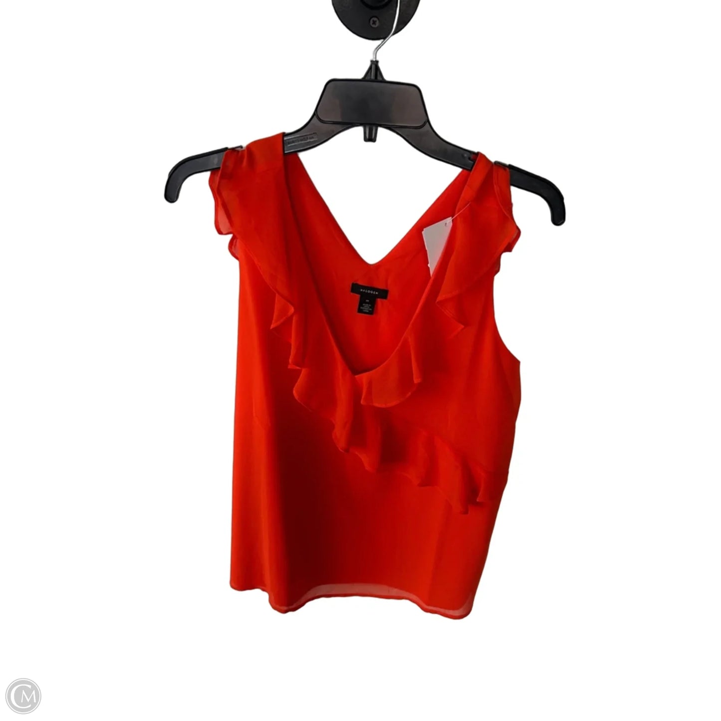 Top Sleeveless By Halogen In Orange, Size: M