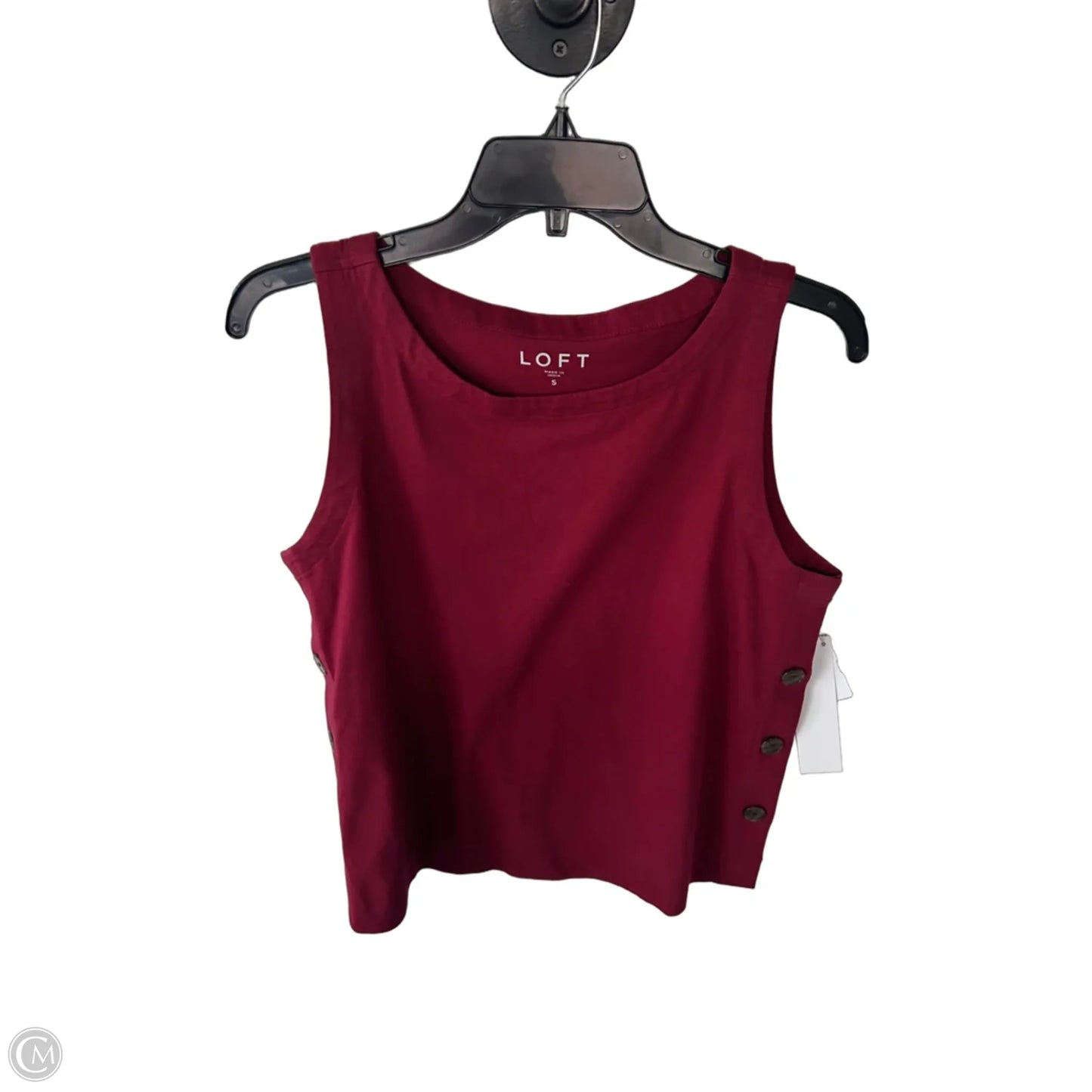Top Sleeveless By Loft In Red, Size: S