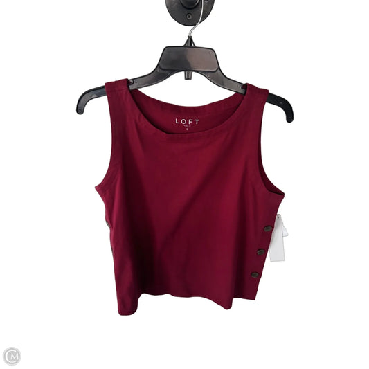 Top Sleeveless By Loft In Red, Size: S