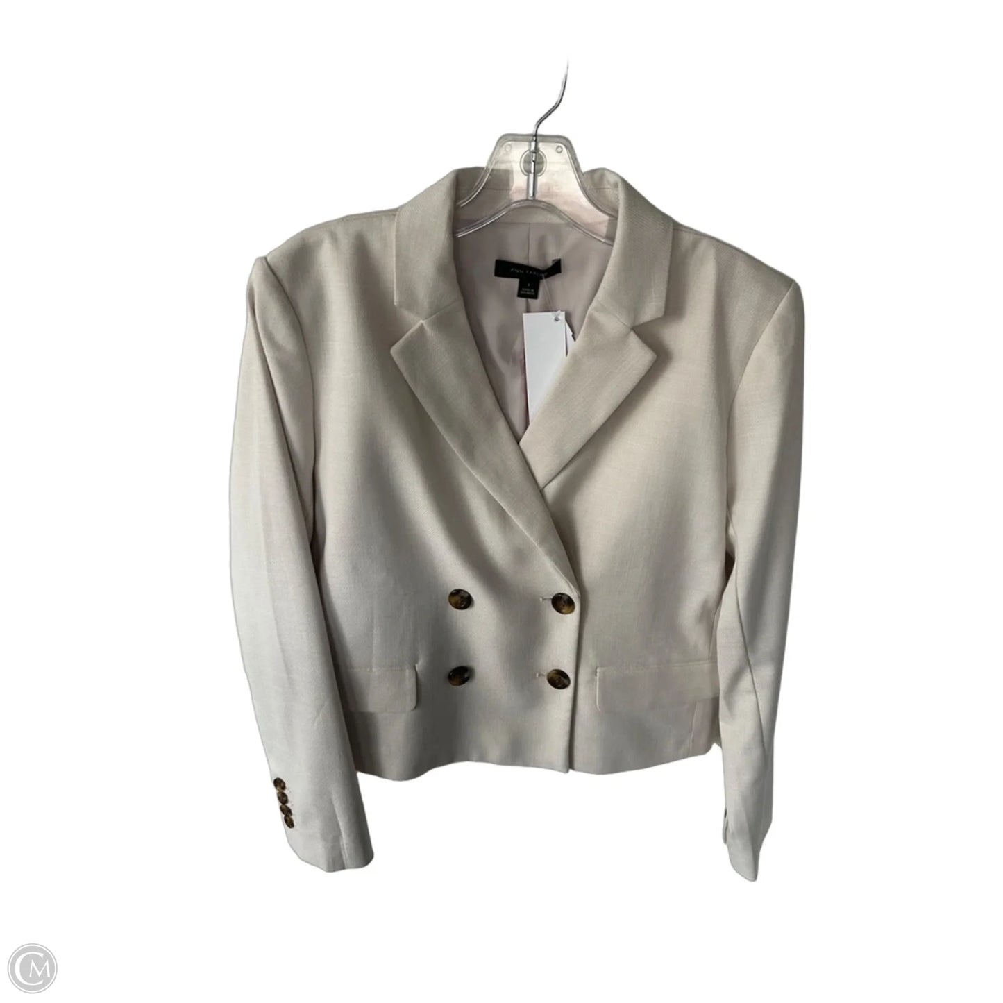 Blazer By Ann Taylor In Cream, Size: S