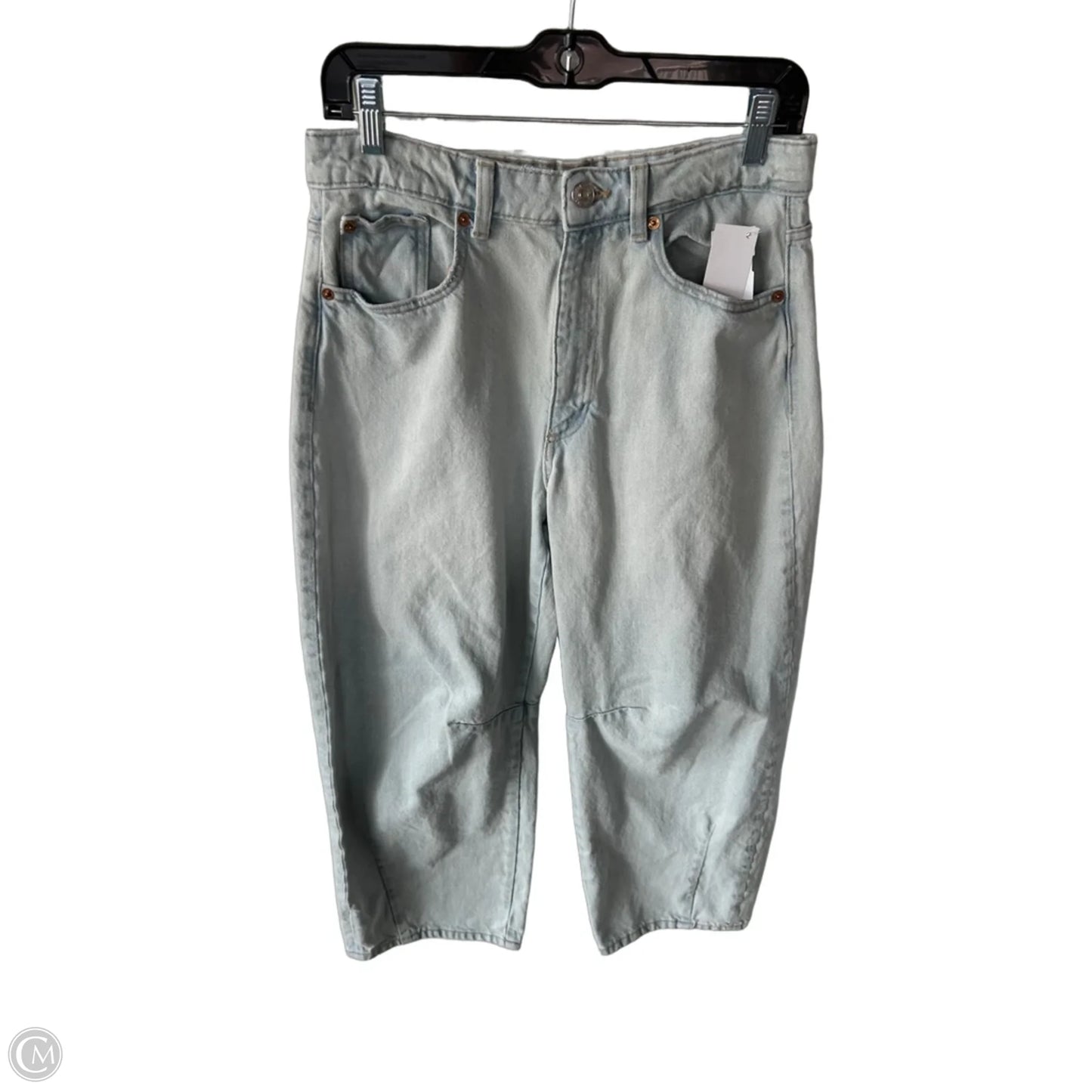 Jeans Wide Leg By Zara In Blue Denim, Size: 4