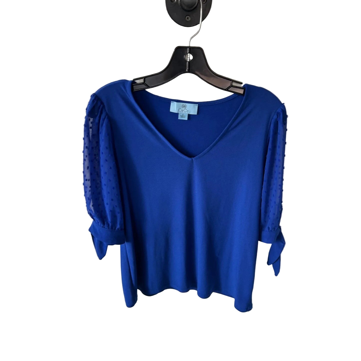 Top Short Sleeve By Cece In Blue, Size: M