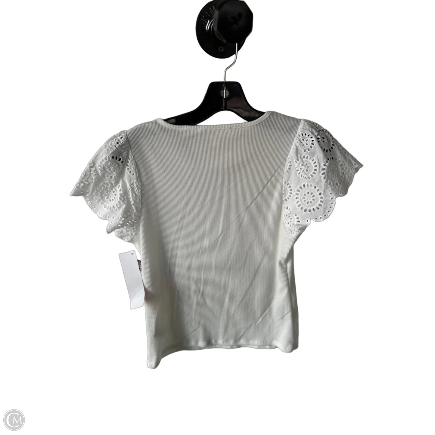 Top Short Sleeve By Chelsea And Theodore In White, Size: S