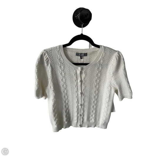 Sweater Short Sleeve By Marled In White, Size: S