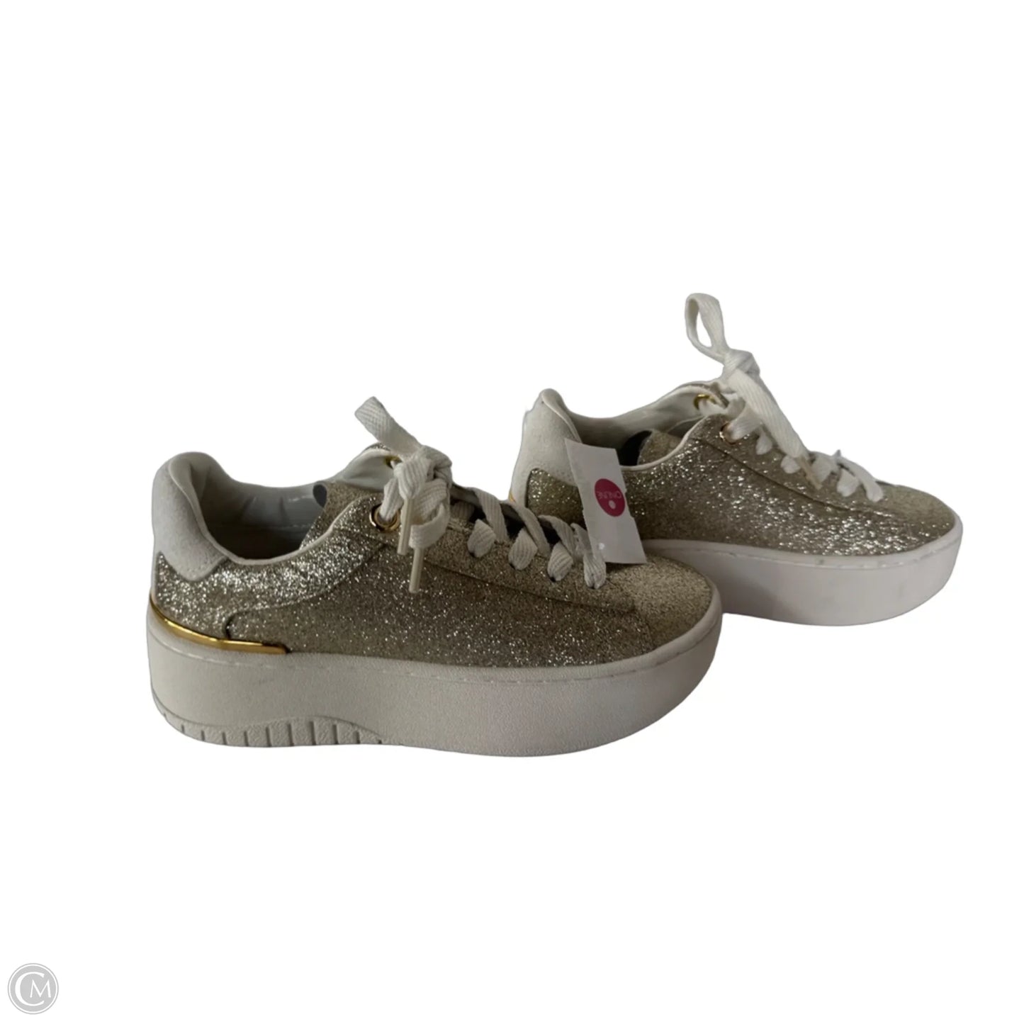 Shoes Sneakers By Michael By Michael Kors In Gold & White, Size: 5
