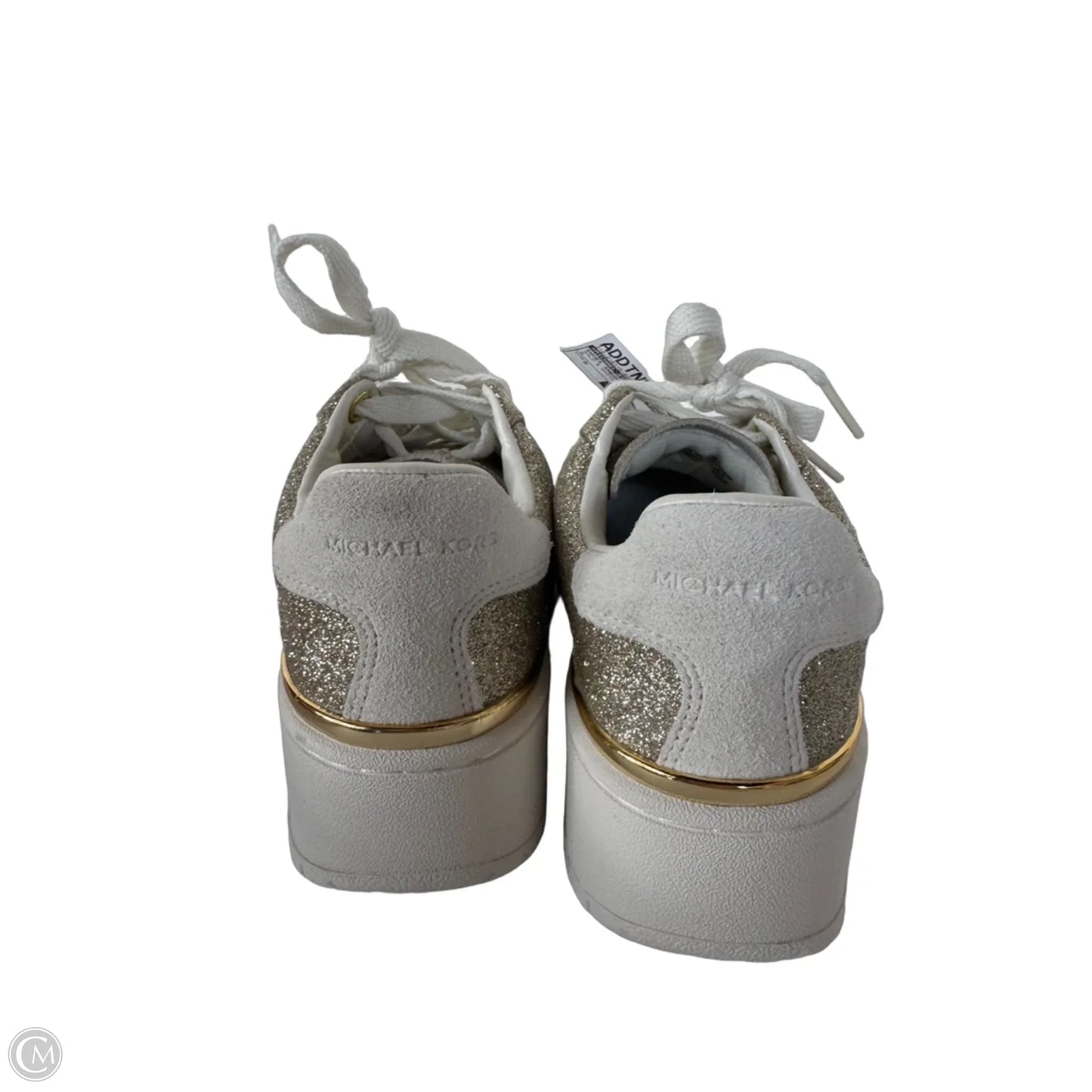 Shoes Sneakers By Michael By Michael Kors In Gold & White, Size: 5