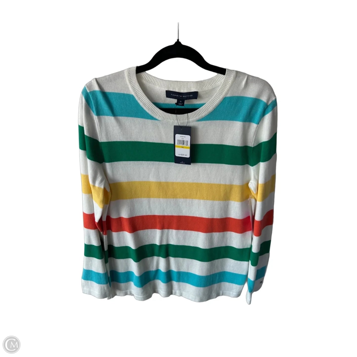 Sweater By Tommy Hilfiger In Striped Pattern, Size: M