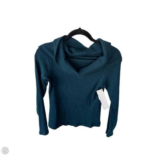 Top Long Sleeve By Madewell In Teal, Size: L