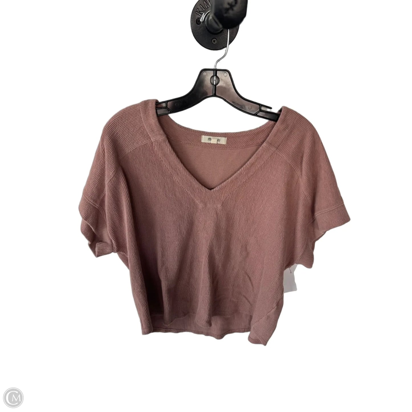 Top Short Sleeve By Madewell In Pink, Size: L