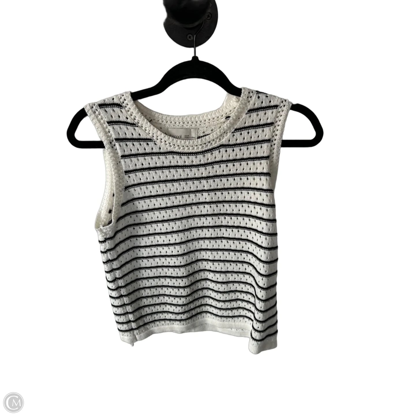 Vest Sweater By Be Cool In Black & White, Size: M