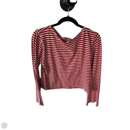 Top Long Sleeve By Mother In Red & Tan, Size: S
