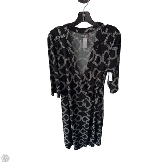 Dress Casual Midi By Bisou Bisou In Black & Tan, Size: L