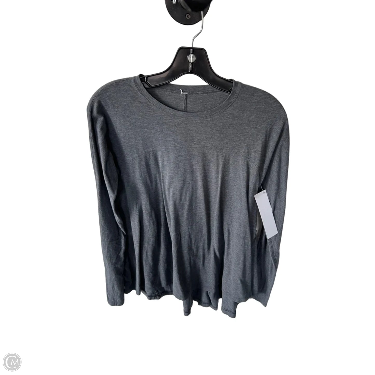 Athletic Top Long Sleeve Crewneck By Lululemon In Grey, Size: M