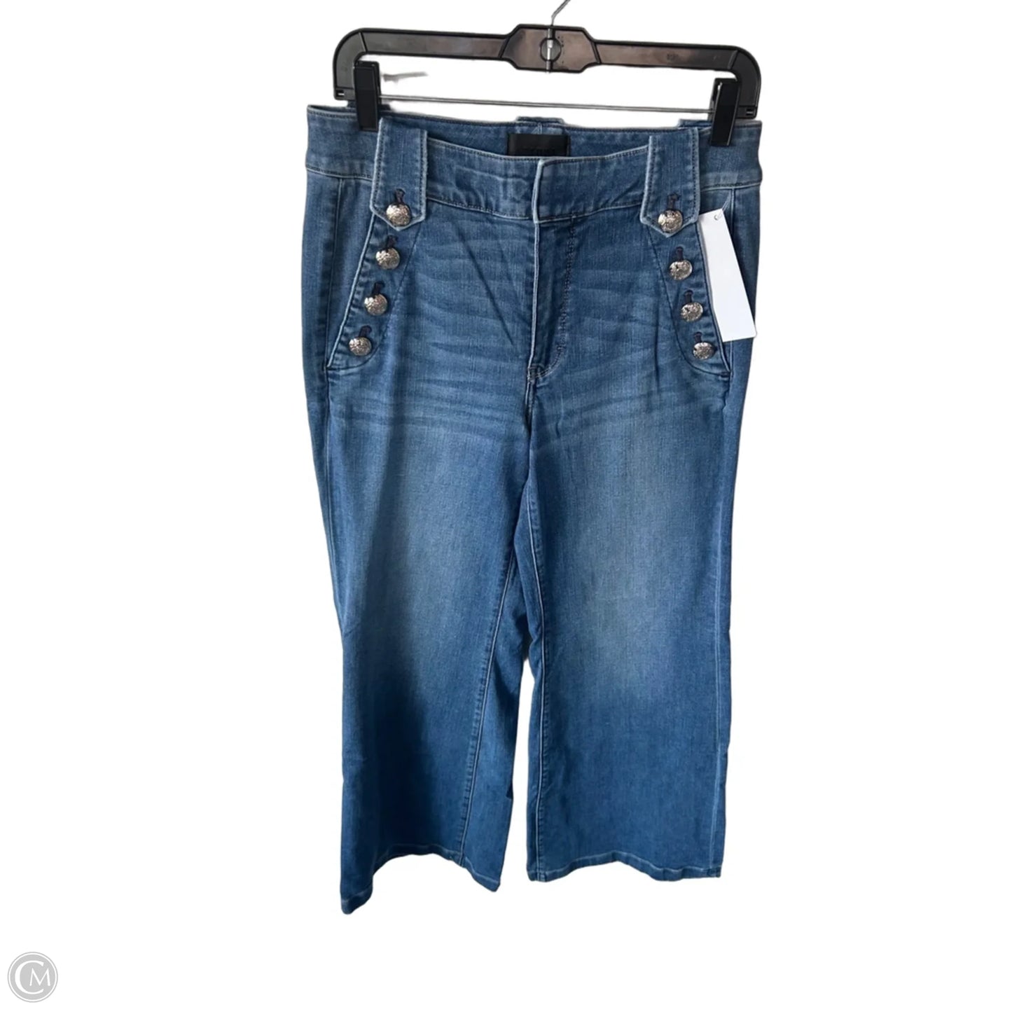 Jeans Wide Leg By White House Black Market In Blue Denim, Size: 10