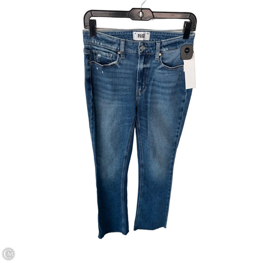 Jeans Straight By Paige In Blue Denim, Size: 4