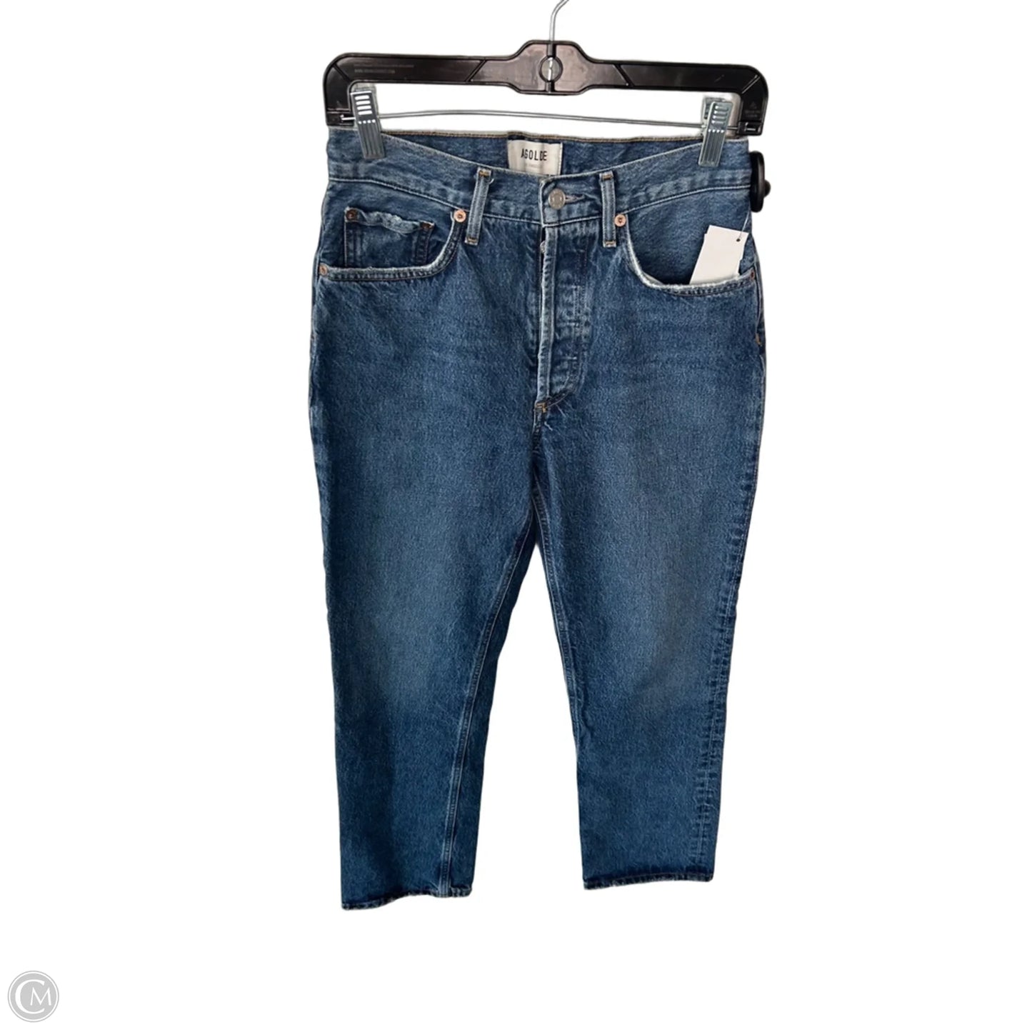 Jeans Straight By Agolde In Blue Denim, Size: 2