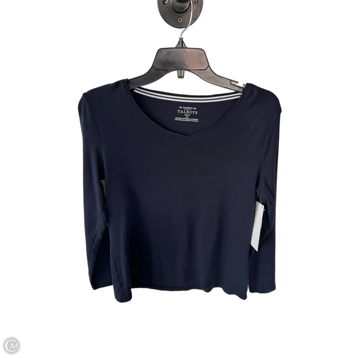 Top Long Sleeve Basic By Talbots In Navy, Size: Lp