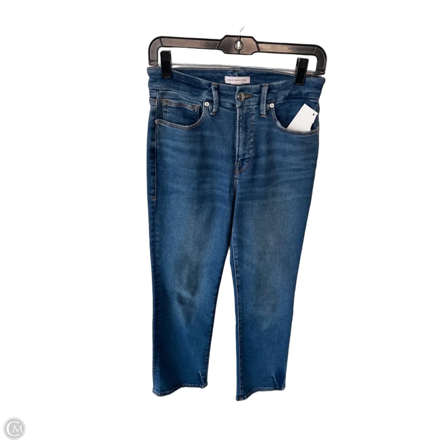 Jeans Straight By Good American In Blue Denim, Size: 4