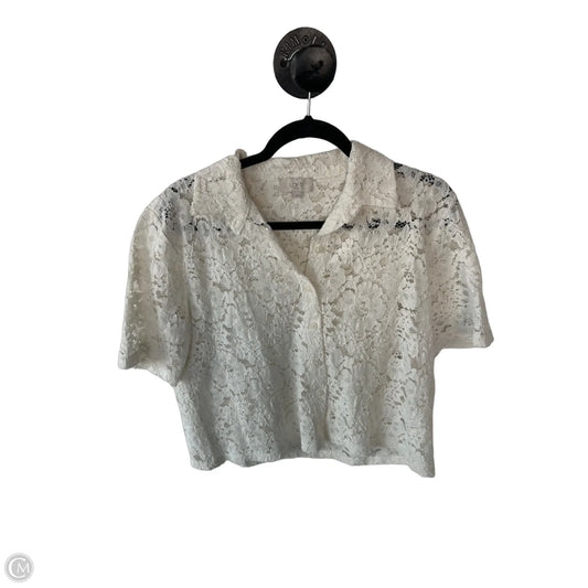 Top Short Sleeve By Loft In White, Size: S