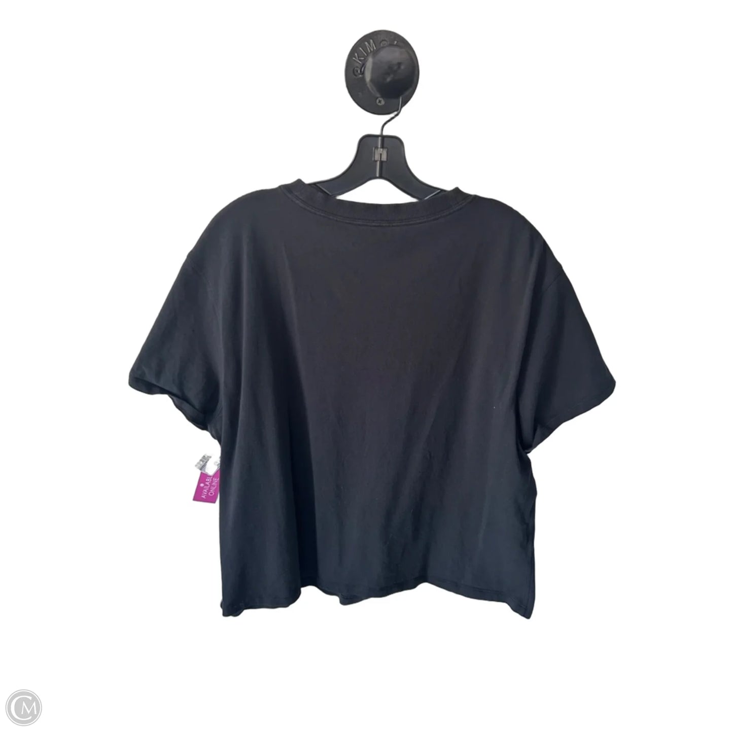 Athletic Top Short Sleeve By Lululemon In Black, Size: Xl