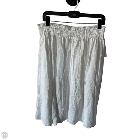 Skirt Midi By Chicos In White, Size: 18