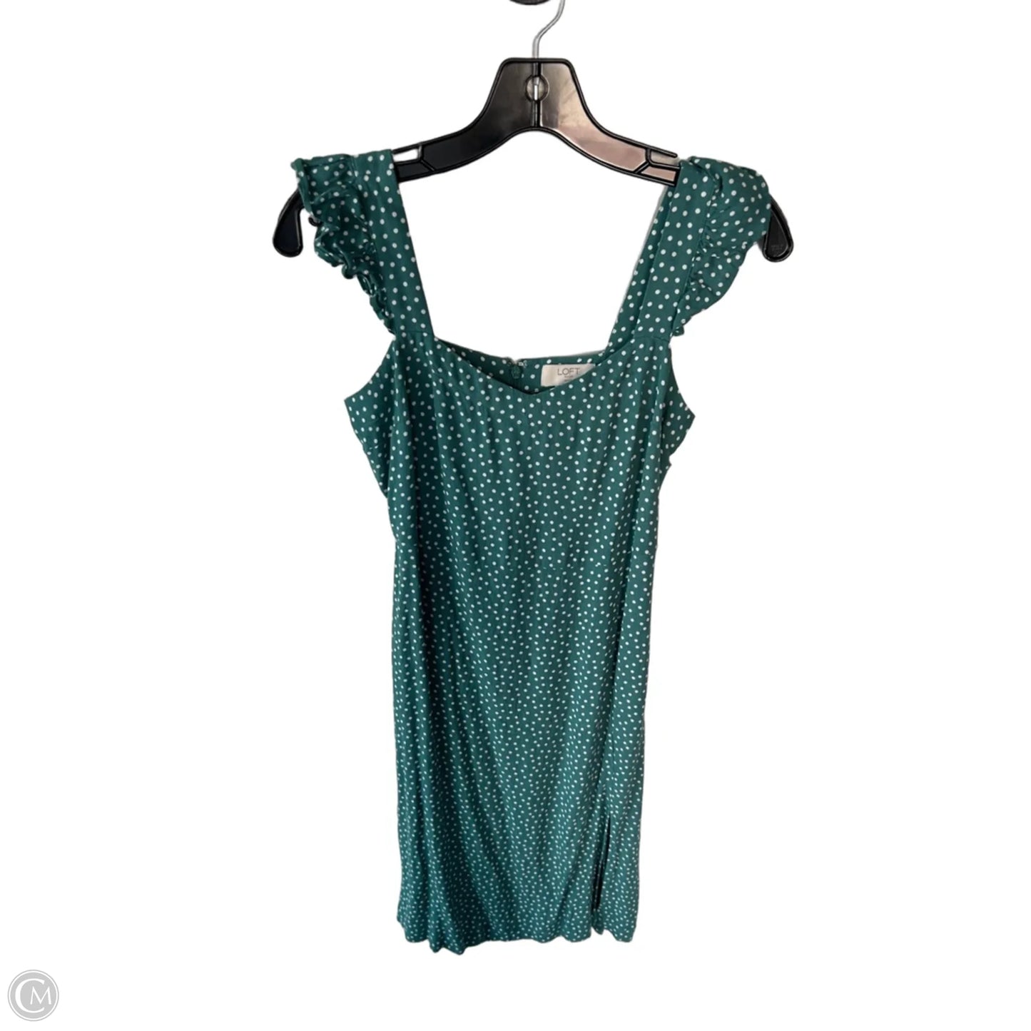 Dress Casual Short By Loft In Green & White, Size: Xxsp