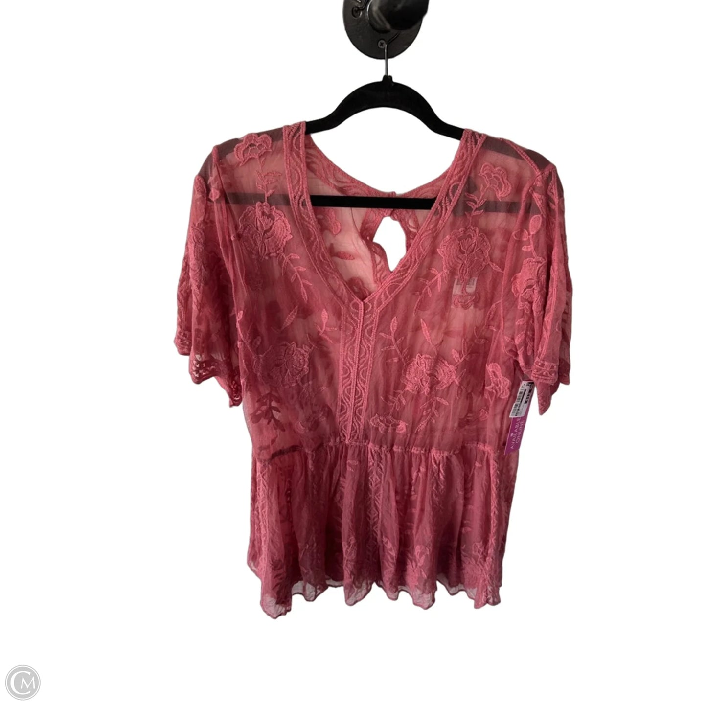 Top Short Sleeve By Lane Bryant In Pink, Size: L