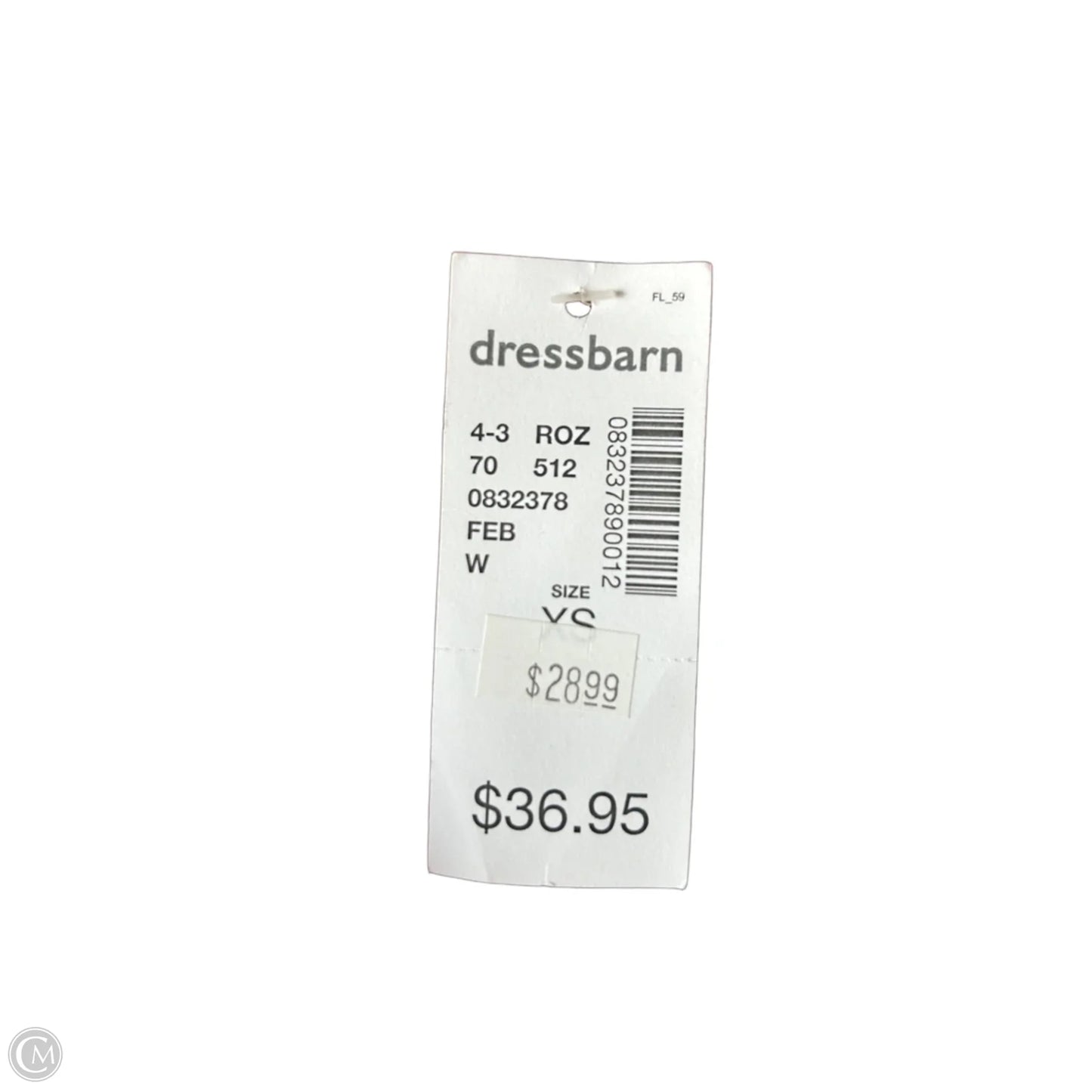 Top 3/4 Sleeve By Roz And Ali In Black & White, Size: Xs