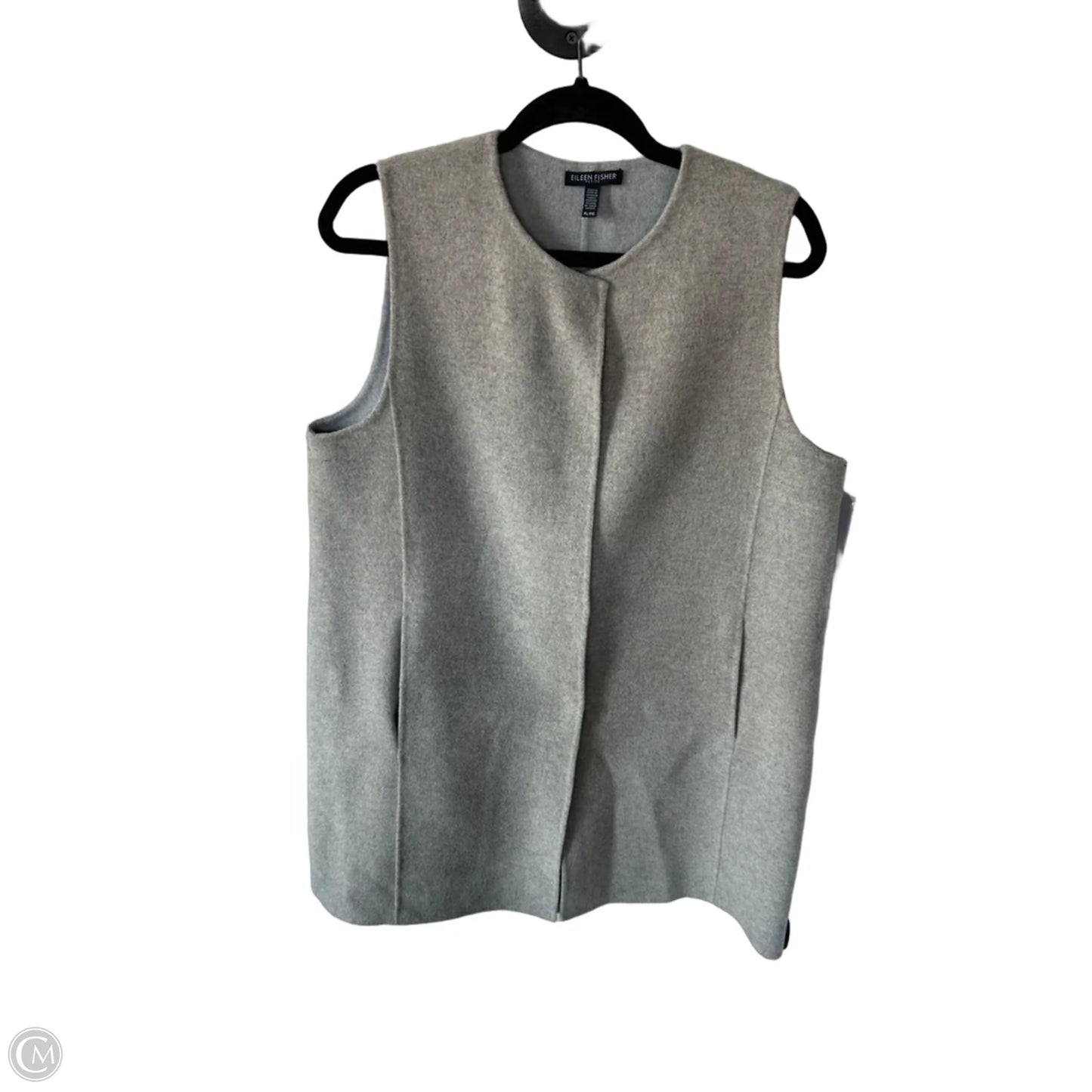 Vest Other By Eileen Fisher In Grey, Size: Lp