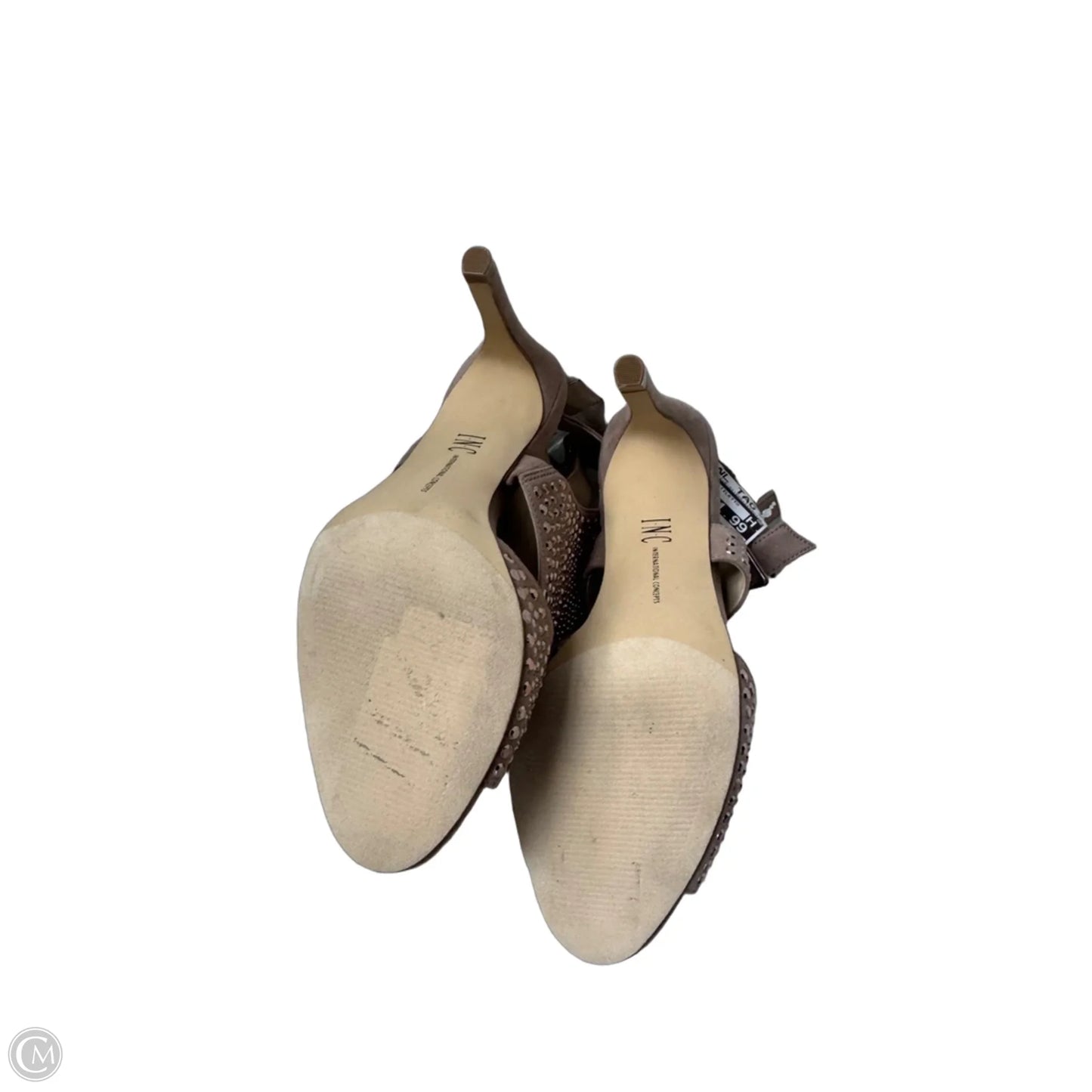 Sandals Heels Stiletto By Inc In Tan, Size: 7