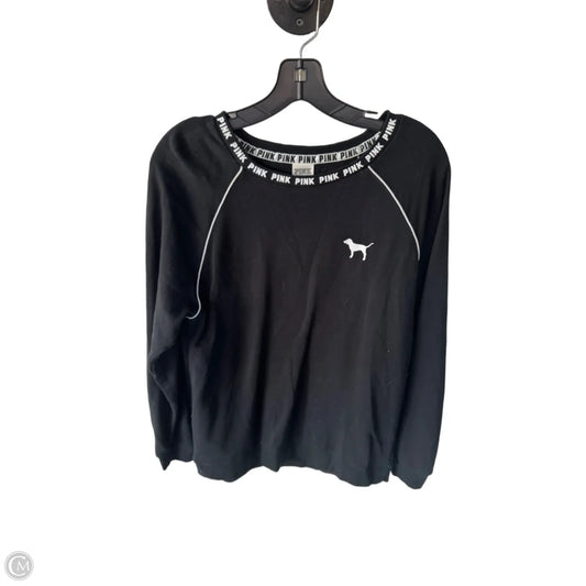 Sweatshirt Crewneck By Pink In Black & White, Size: S