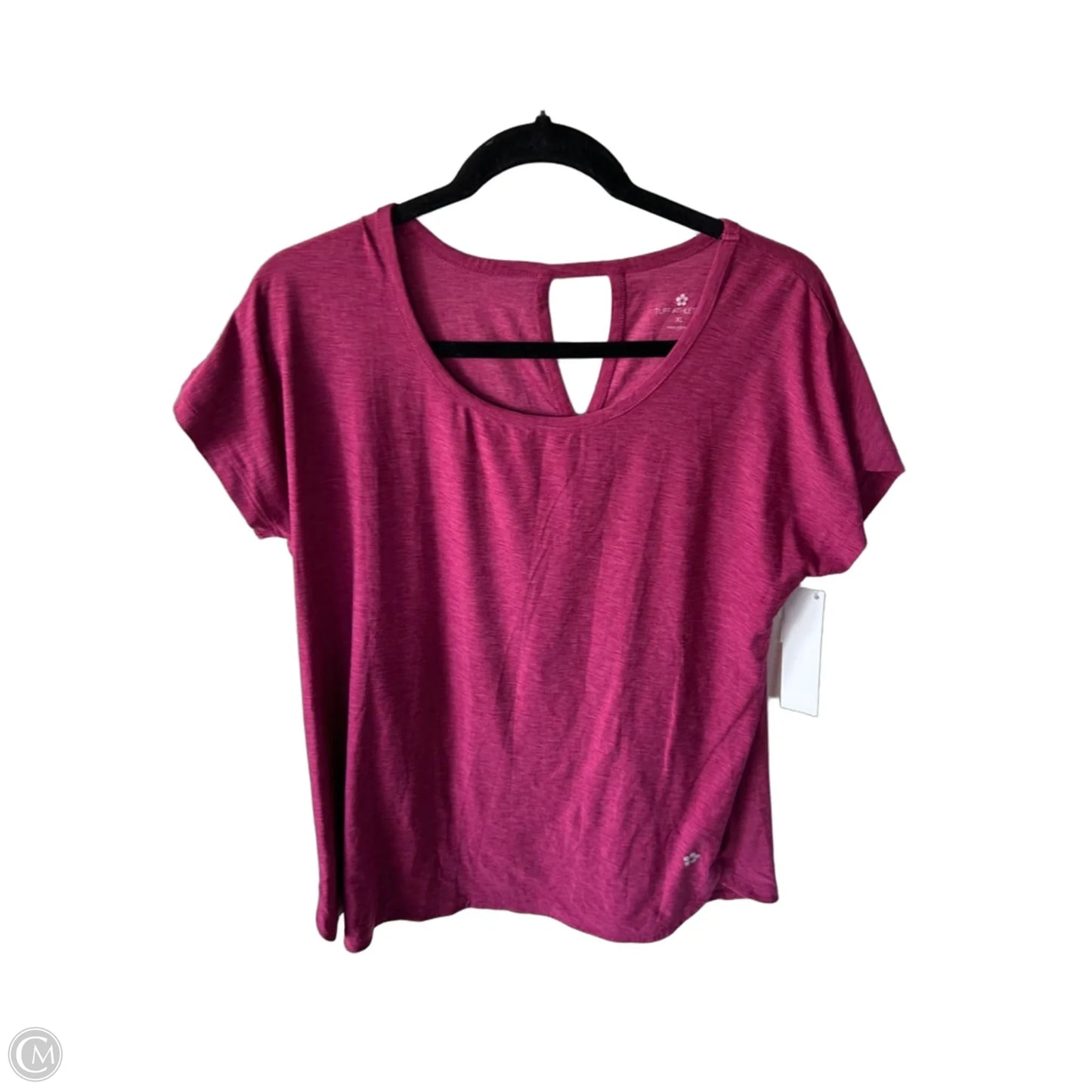 Athletic Top Short Sleeve By Tuff Athletics In Pink, Size: Xl