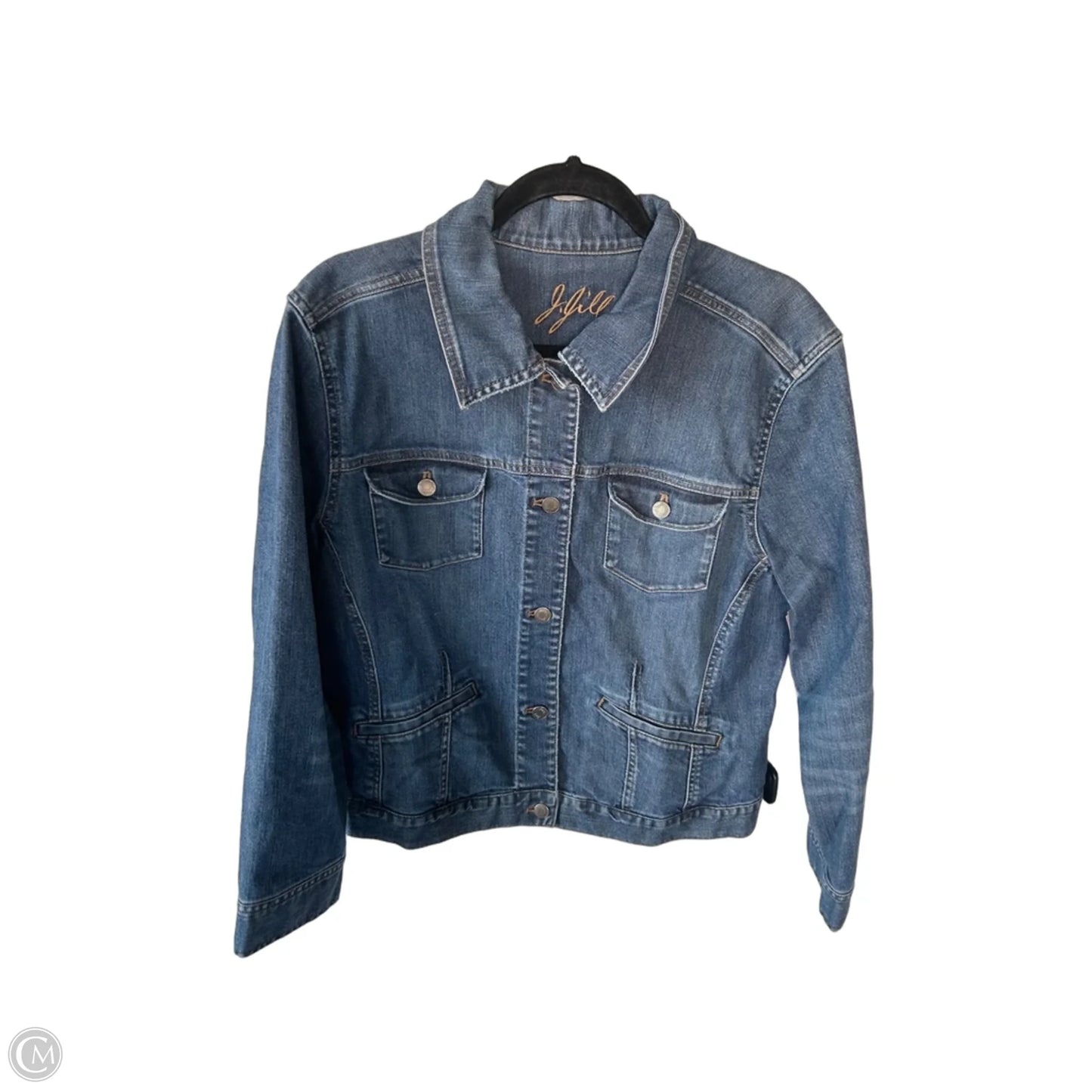 Jacket Denim By J. Jill In Blue Denim, Size: L