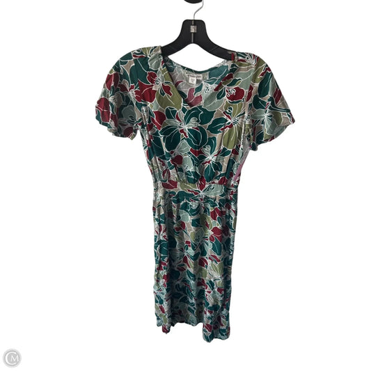 Dress Casual Maxi By Coldwater Creek In Green & Red, Size: Xs