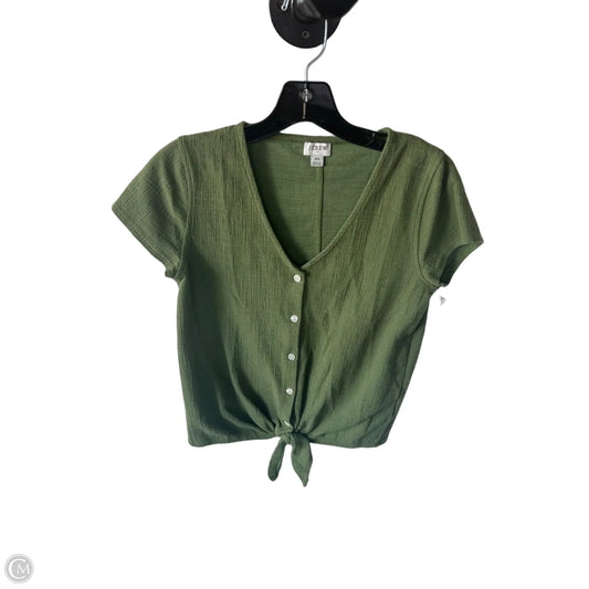 Top Short Sleeve By J. Crew In Green, Size: Xs