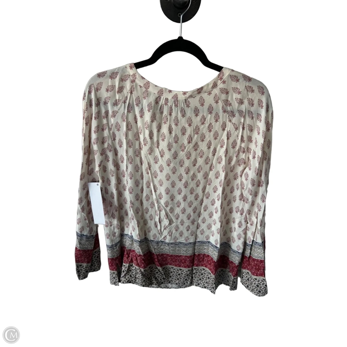 Top Long Sleeve By Sanctuary In Cream & Red, Size: L