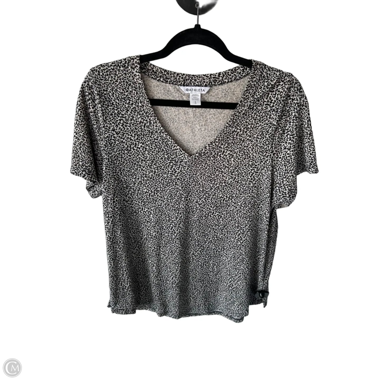 Athletic Top Short Sleeve By Athleta In Animal Print, Size: L