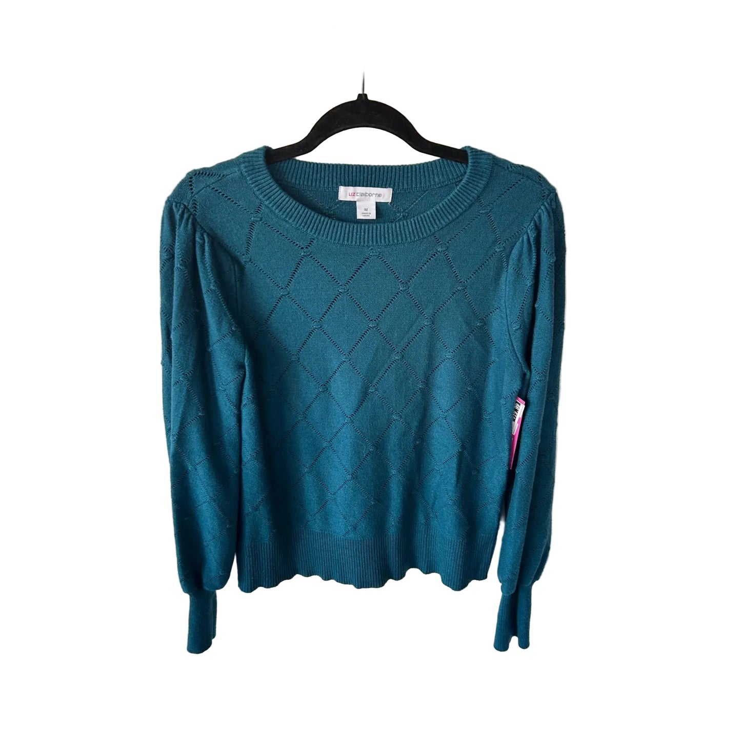 Sweater By Liz Claiborne In Teal, Size: M