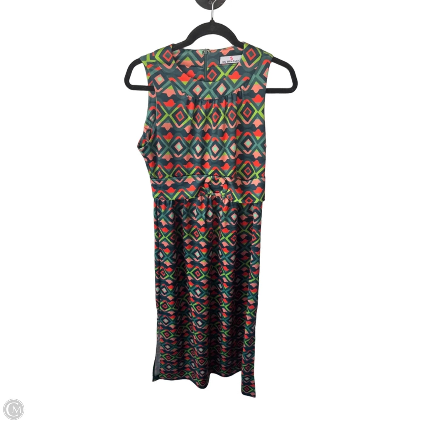 Dress Casual Maxi By Cmc In Green & Orange, Size: M