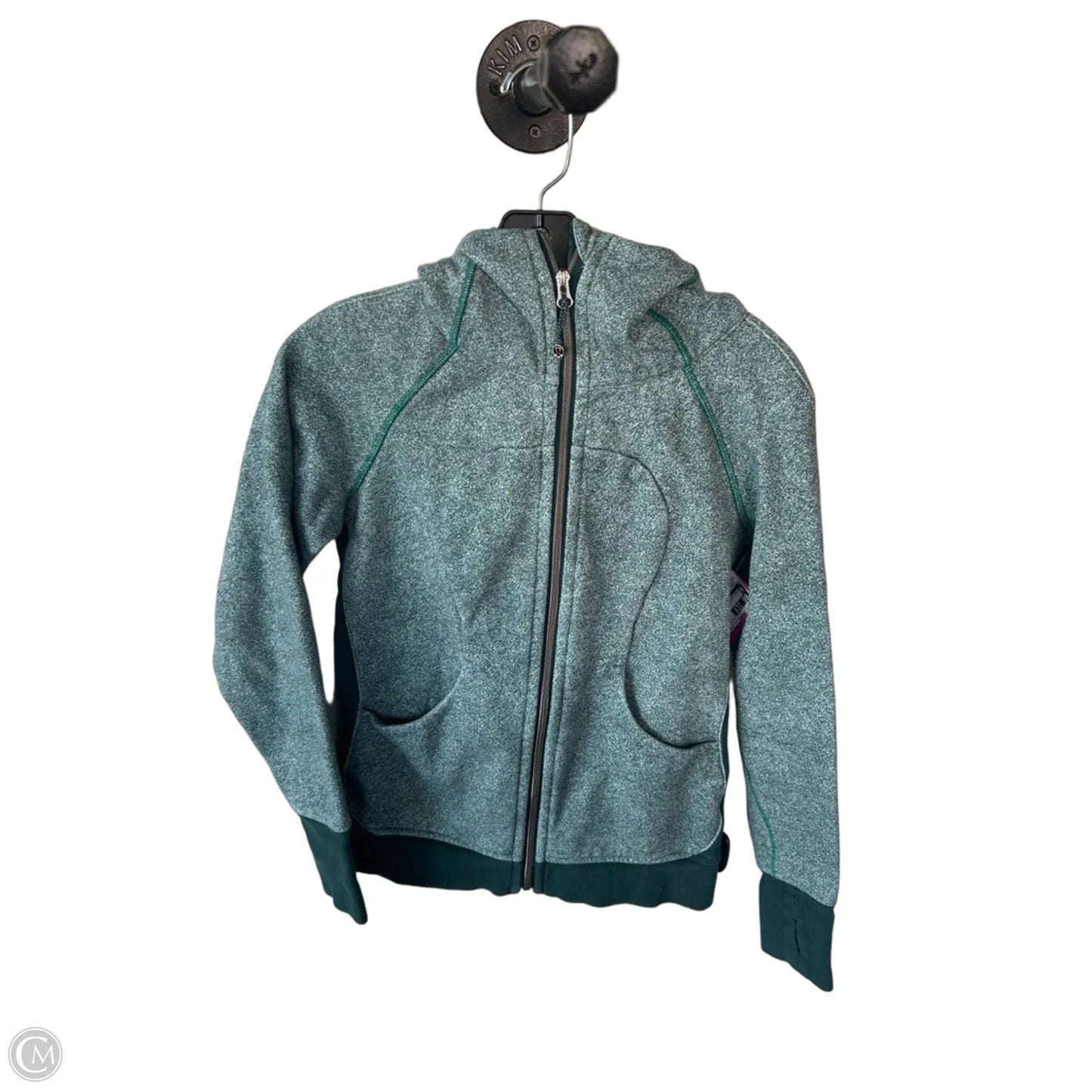 Athletic Sweatshirt Hoodie By Lululemon In Green, Size: S